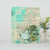 ヴィンテージティーポット&エフェメラコラージスクラップブック紙 (スタンド正面)