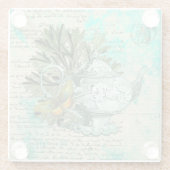 ヴィンテージティーポット&エフェメラコラージュ ガラスコースター (裏面)