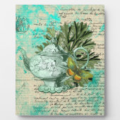 ヴィンテージティーポット&エフェメラコラージュ フォトプラーク (正面)