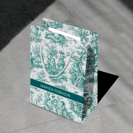 ヴィンテージティール（緑がかった色）ターコイズドジョイ ミディアムペーパーバッグ