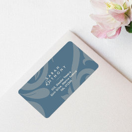 ヴィンテージティール（緑がかった色）ダマクラシックスク結婚住所 シール