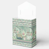 ヴィンテージティール（緑がかった色）ティー&バラテントフェイスボックス フェイバーボックス (オープン)