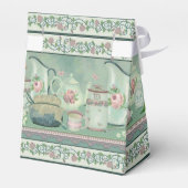 ヴィンテージティール（緑がかった色）ティー&バラテントフェイスボックス フェイバーボックス (裏面サイド)