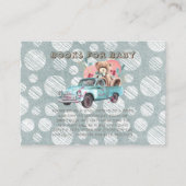 ヴィンテージティール（緑がかった色）トラックテディベアブックベビー 名刺 (正面)