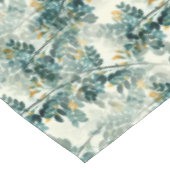 ヴィンテージティール（緑がかった色）フリー葉ジデザイン テーブルクロス (アングル)