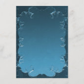 ヴィンテージティール（緑がかった色）フローリズエレガントウェディング披露宴 エンクロージャーカード (裏面)