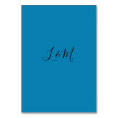 ヴィンテージティール（緑がかった色）ブルー独身のシーシェ結婚ル テーブルナンバー (裏面)