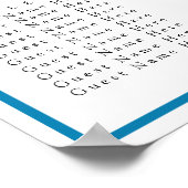 ヴィンテージティール(緑がかった色)ブルー独身のシーセ結婚ルの座席 ポスター (角)