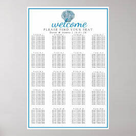 ヴィンテージティール（緑がかった色）ブルー独身のシーセ結婚ルの座席 ポスター