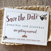 ヴィンテージティール（緑がかった色）、ベージュバラ結婚式の日付を保存 アドバイスカード