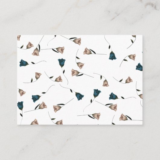 ヴィンテージティール（緑がかった色）、ベージュバラ結婚式の日付を保存 アドバイスカード (裏面)