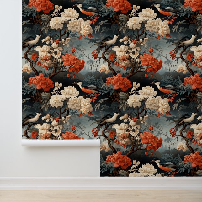 ヴィンテージティール（緑がかった色）ボホバーズグルジア |ビクトリアン | 壁紙 (アプリケーション)