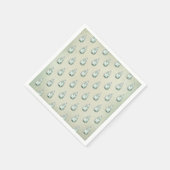 ヴィンテージティール(緑がかった色)ラインエレガントストーン スタンダードカクテルナプキン (角)