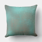 ヴィンテージティール（緑がかった色）古文様 クッション (裏面)