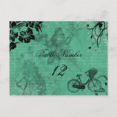 ヴィンテージティール(緑がかった色)台番号葉書 ポストカード (裏面)