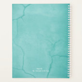 ヴィンテージティール（緑がかった色）年プランナー プランナー手帳 (裏面)