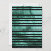 ヴィンテージティール(緑がかった色)甲虫バルーン卒業により駆動 招待状 (裏面)