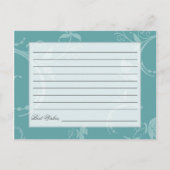 ヴィンテージティール（緑がかった色）結婚フローラアドバイス アドバイスカード (裏面)
