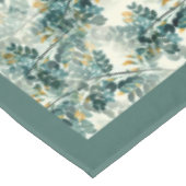 ヴィンテージティール(緑がかった色)葉リーフシッエレガントクデザイン テーブルクロス (アングル)