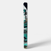 ヴィンテージティール（緑がかった色）RVカンパーインザマウンテンズ Case-Mate iPhoneケース (裏面 / 左)