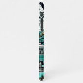 ヴィンテージティール（緑がかった色）RVカンパーインザマウンテンズ iPhoneケース (左側)