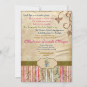 ヴィンテージティー卒業招待状 招待状 (正面)