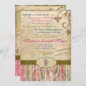 ヴィンテージティー卒業招待状 招待状 (正面/裏面)