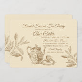 ヴィンテージティー招待状 招待状 (正面/裏面)