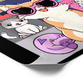 ヴィンテージテイラーパーソナライズされたファーストネームCat Birthda ポスター (角)