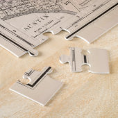 ヴィンテージテキサス州とオクラホマの地図(1876年) ジグソーパズル (側面)