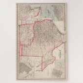 ヴィンテージテキサス州とオクラホマの地図(1876年) ジグソーパズル (縦)