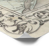 ヴィンテージテキサス州の地図(1870) ポスター (角)