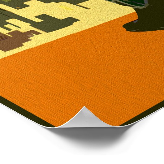 ヴィンテージテキサス州カウボーイ ポスター (角)