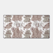 ヴィンテージテキサス州カウボーウエスタンデスクマット デスクマット (正面)