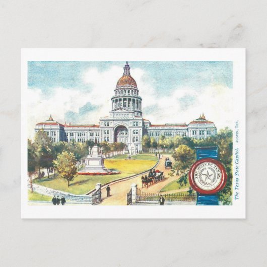 ヴィンテージテキサス州キャピトル封印葉書 ポストカード (正面)