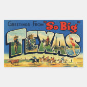ヴィンテージテキサス州シール 長方形シール (正面)