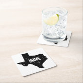 ヴィンテージテキサス州州シルエット紙ドリンクコースター スクエアペーパーコースター (インサイチュ)