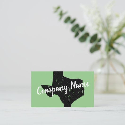 ヴィンテージテキサス州州マップ名刺テンプレート 名刺 (スタンド正面)