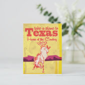 ヴィンテージテキサス州旅行ポスタープリント ポストカード (スタンド正面)