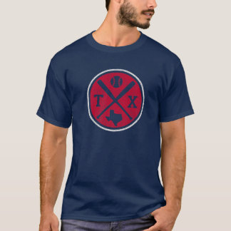 ヴィンテージテキサス州野球エンブレムレトロTX Tシャツ