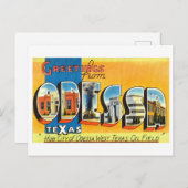 ヴィンテージテキサス州・オデッサからの挨拶 ポストカード (正面/裏面)