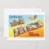 ヴィンテージテキサス州・サンアントニオからの挨拶 ポストカード (正面/裏面)