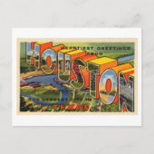 ヴィンテージテキサス州・ヒューストンからの挨拶 ポストカード (正面)