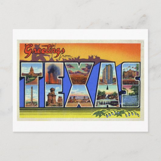 ヴィンテージテキサス州 ポストカード (正面)