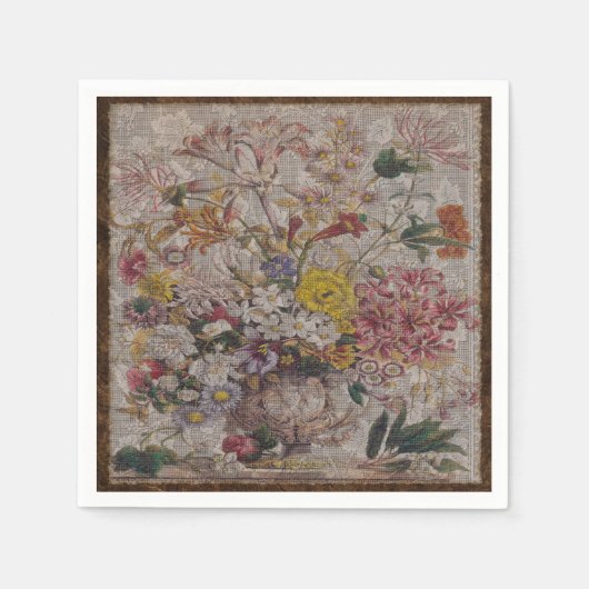 ヴィンテージテキスタイルカクテル紙ナプキンス スタンダードカクテルナプキン (正面)