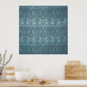 ヴィンテージテキスタイルパターンブレラビットウィリアムモリス ポスター (キッチン)