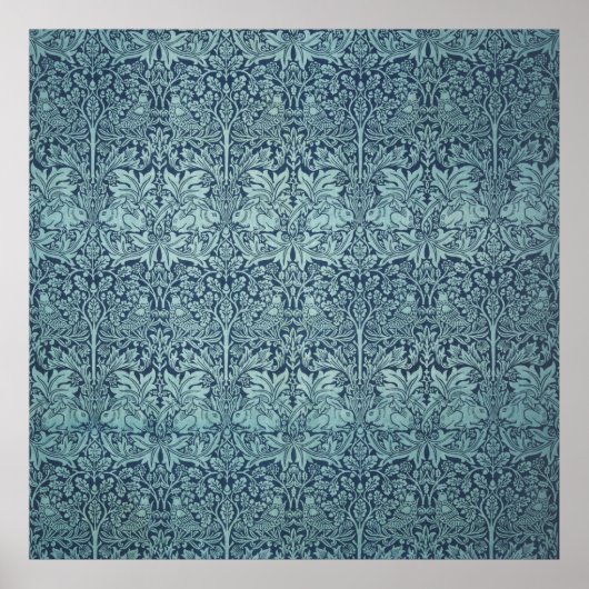 ヴィンテージテキスタイルパターンブレラビットウィリアムモリス ポスター (正面)