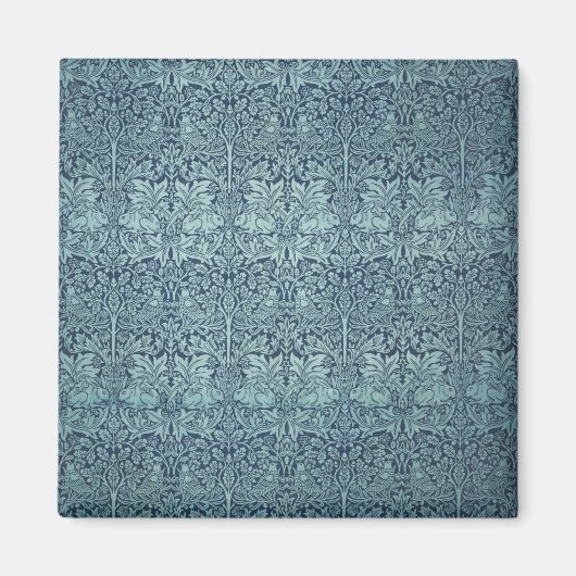 ヴィンテージテキスタイルパターンブレラビットウィリアムモリス マグネット (正面)