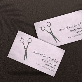 ヴィンテージテクスチガーリーックピンクシザー美容師 名刺