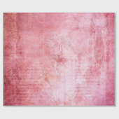 ヴィンテージテクスチャスクラップブックピンク ラッピングペーパー (フラット)